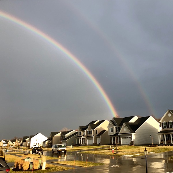 After the storm, a double rainbow...